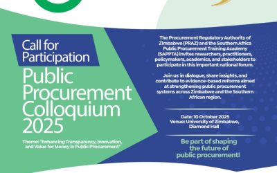 PRAZ to Host 2025 Public Procurement Colloquium in Partnership with SAPPTA