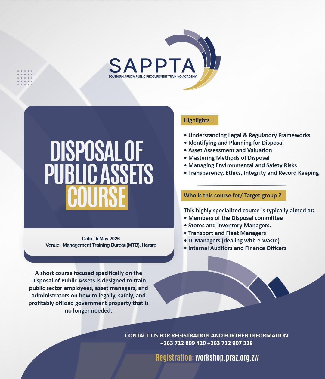 Disposal of Public Assets Course